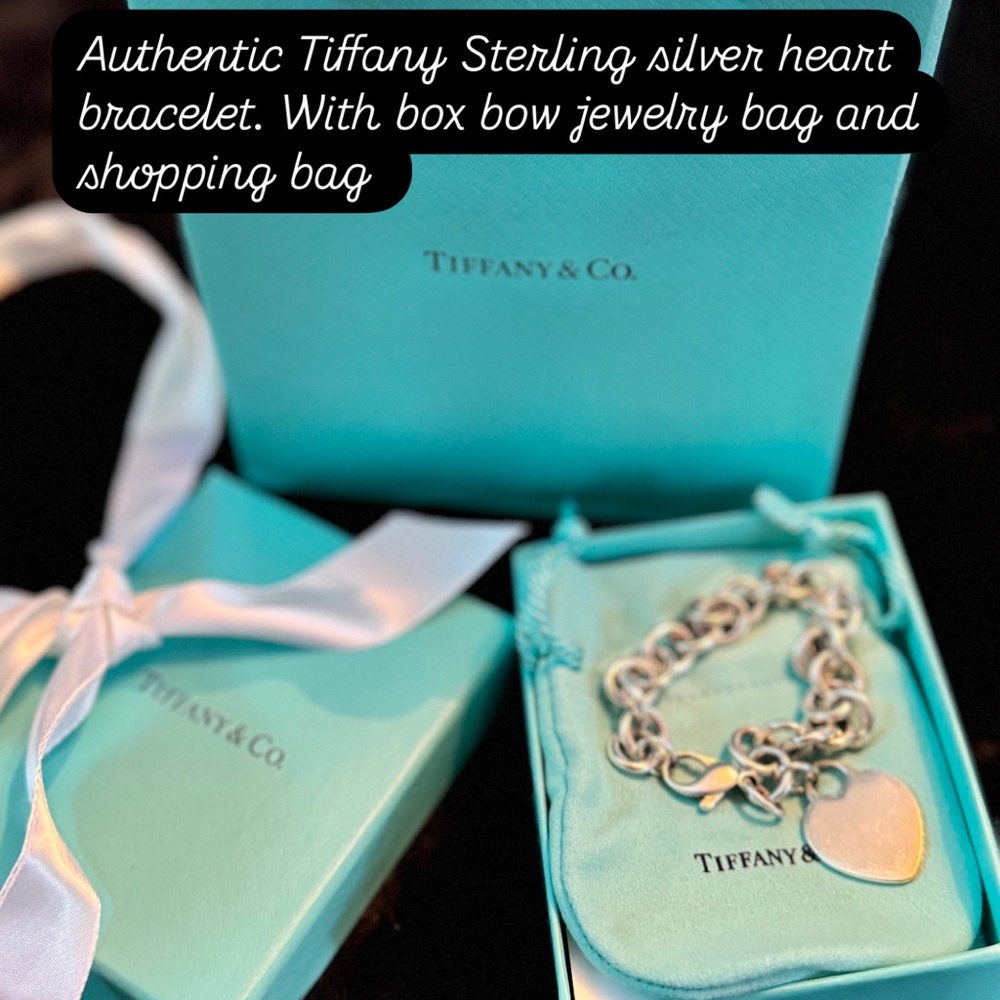 Tiffany authentic sterling silver heart bracelet